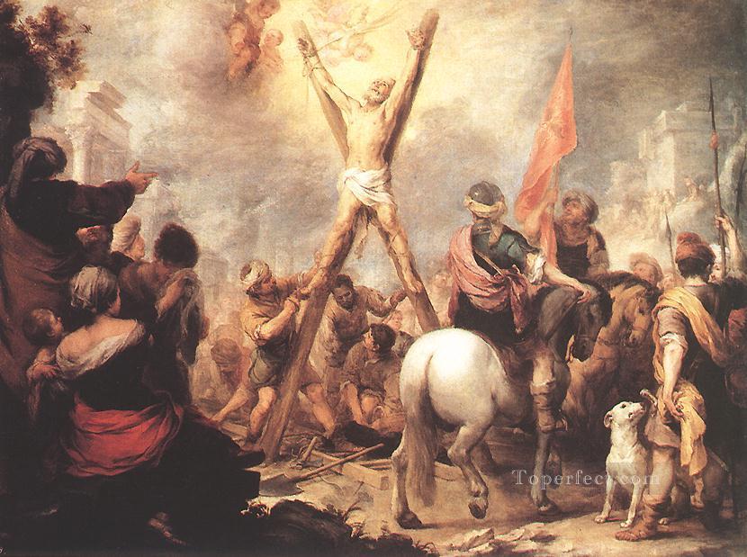 The Martyrdom of St Andrew Spanish Baroque Bartolome Esteban Murillo Oil Paintings